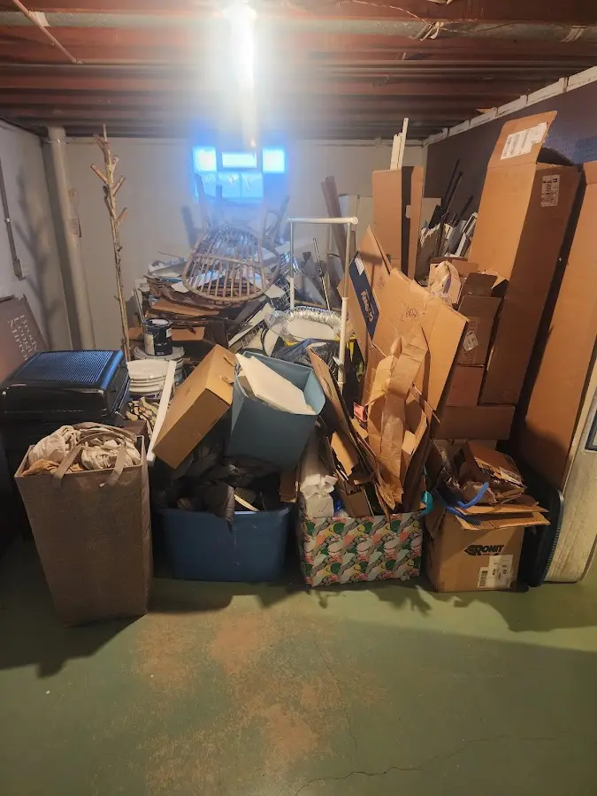 Roll-off dumpster container at job site for Concrete Dumpster Rental in Eaton